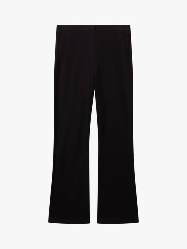

Детские хлопковые леггинсы с расклешенными штанинами Benetton, Black