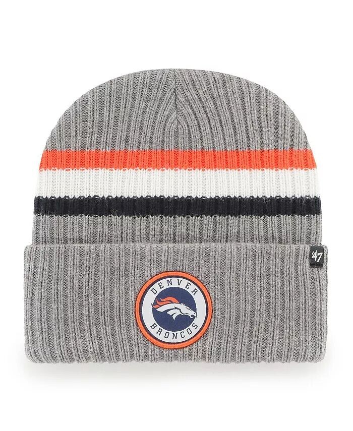 

Мужская серая вязаная шапка Denver Broncos Highline с манжетами '47 Brand