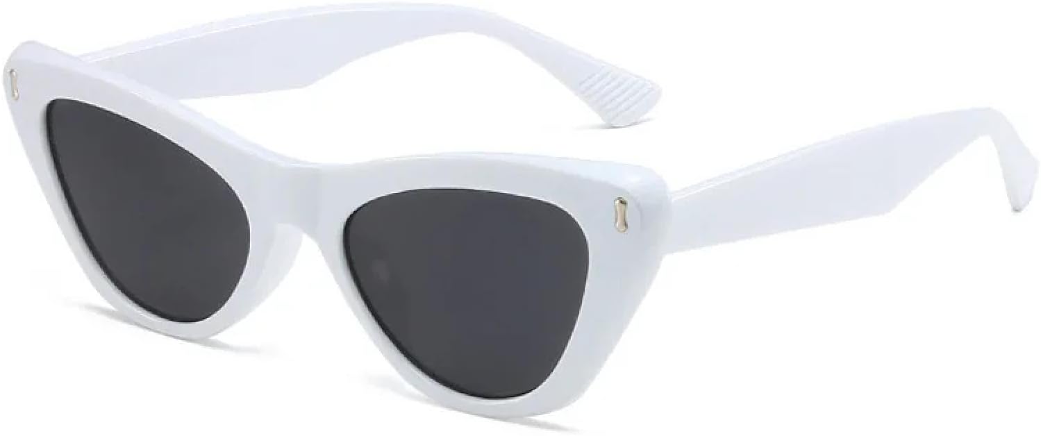 

Солнцезащитные очки с защитой от УФ-излучения UV400 | Панк-стиль "кошачий глаз" | Цветные линзы | Для женщин и мужчин | Для занятий спортом на открытом воздухе и вождения DSVIGF, White-black