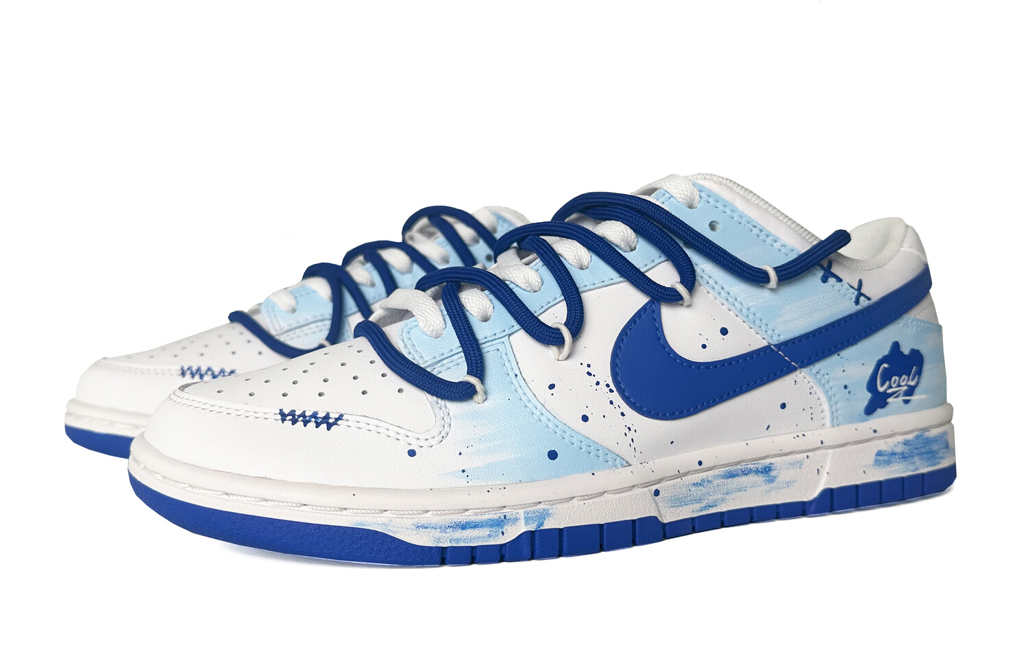 

Кроссовки Nike Dunk Skateboarding Shoes Men Low-top White, синий/белый