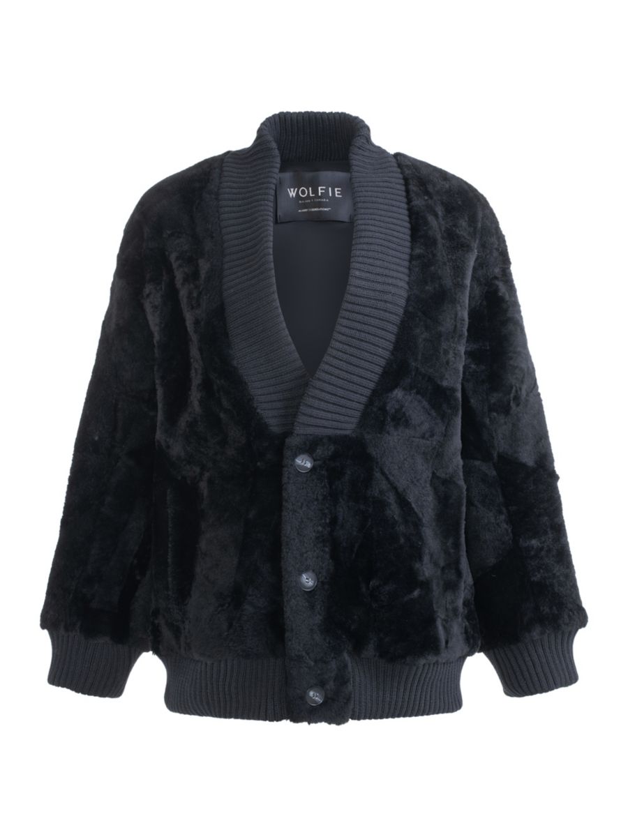 

Пуховик из овчины Made For Generations WOLFIE FURS, черный