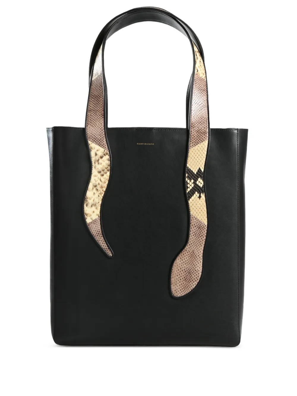 

Большая сумка-тоут со змеей Tory Burch, черный