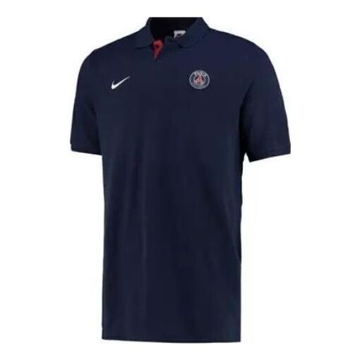 

Футболка men's solid color logo printing short sleeve navy blue polo shirt Nike, мультиколор