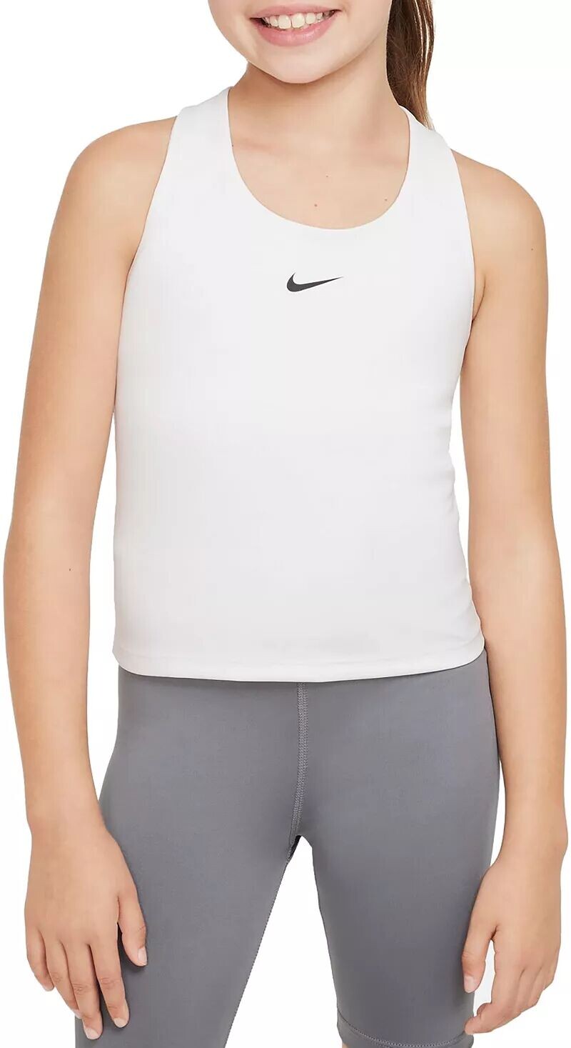 

Спортивный бюстгальтер Nike Swoosh Tank для девочек, белый