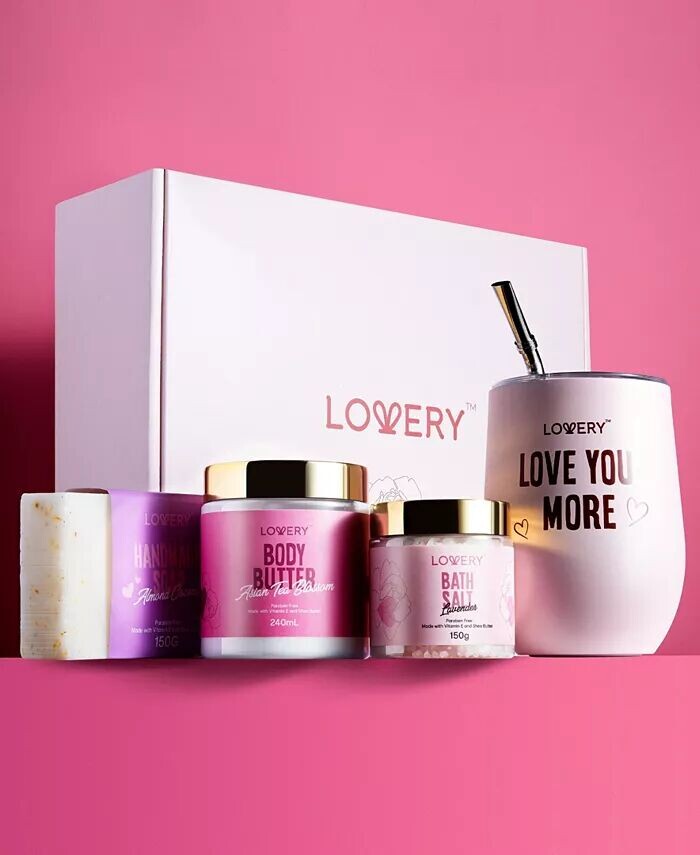 New Mom Gifts, Подарочный набор для спа-процедур для будущей мамы, Подарочный набор для ванны и тела, 7 предметов Lovery — фото 2