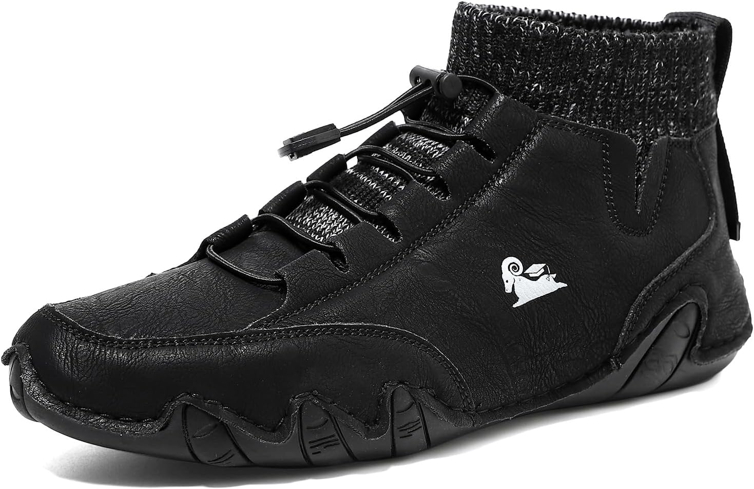 

Кроссовки Hhhchpm большого размера для мужчин, модные мужские высокие кеды с быстрой шнуровкой, удобные кроссовки с тянущейся манжетой для мотоцикла, черный