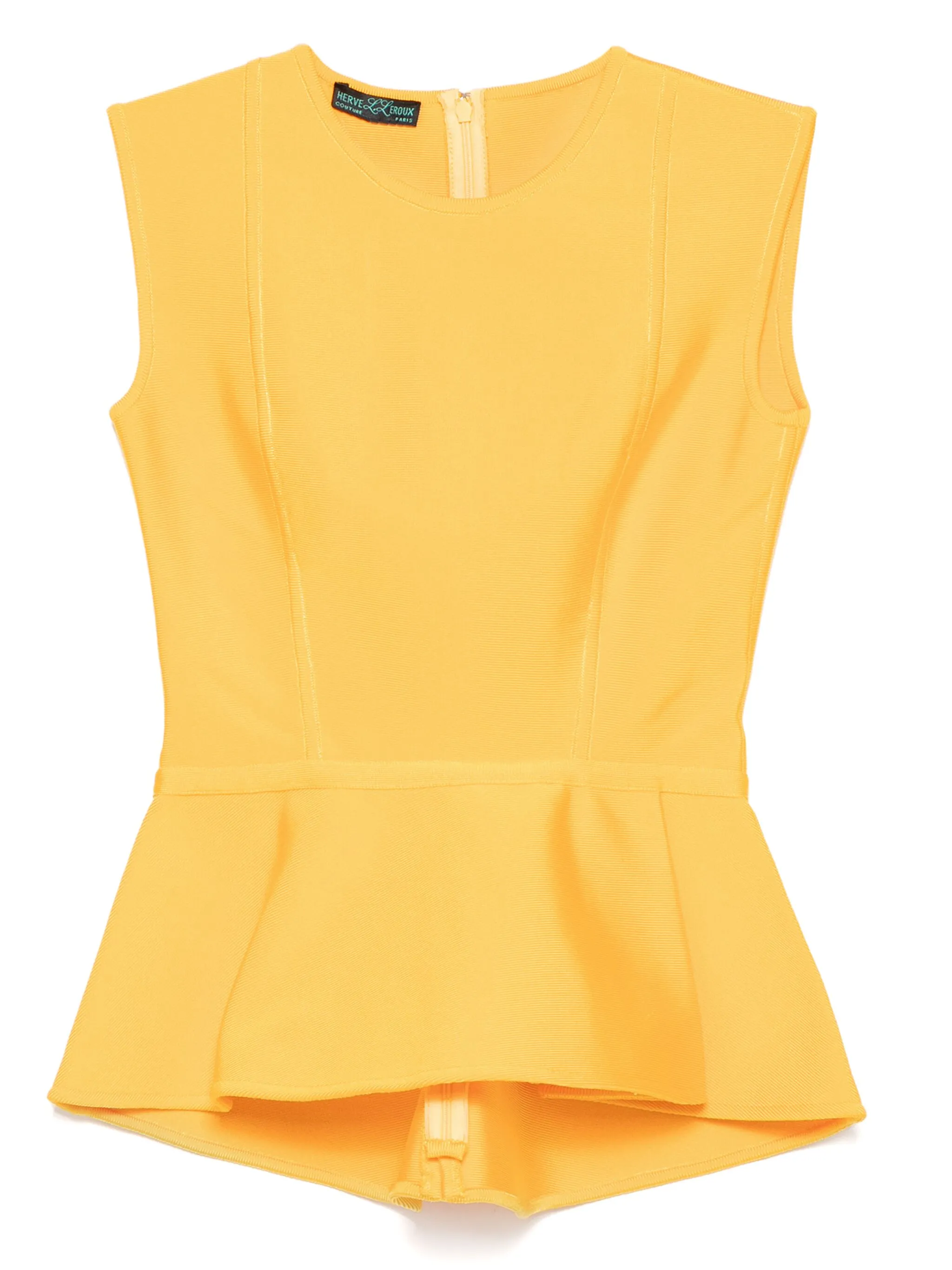 

Топ с баской Herve L. Leroux, желтый