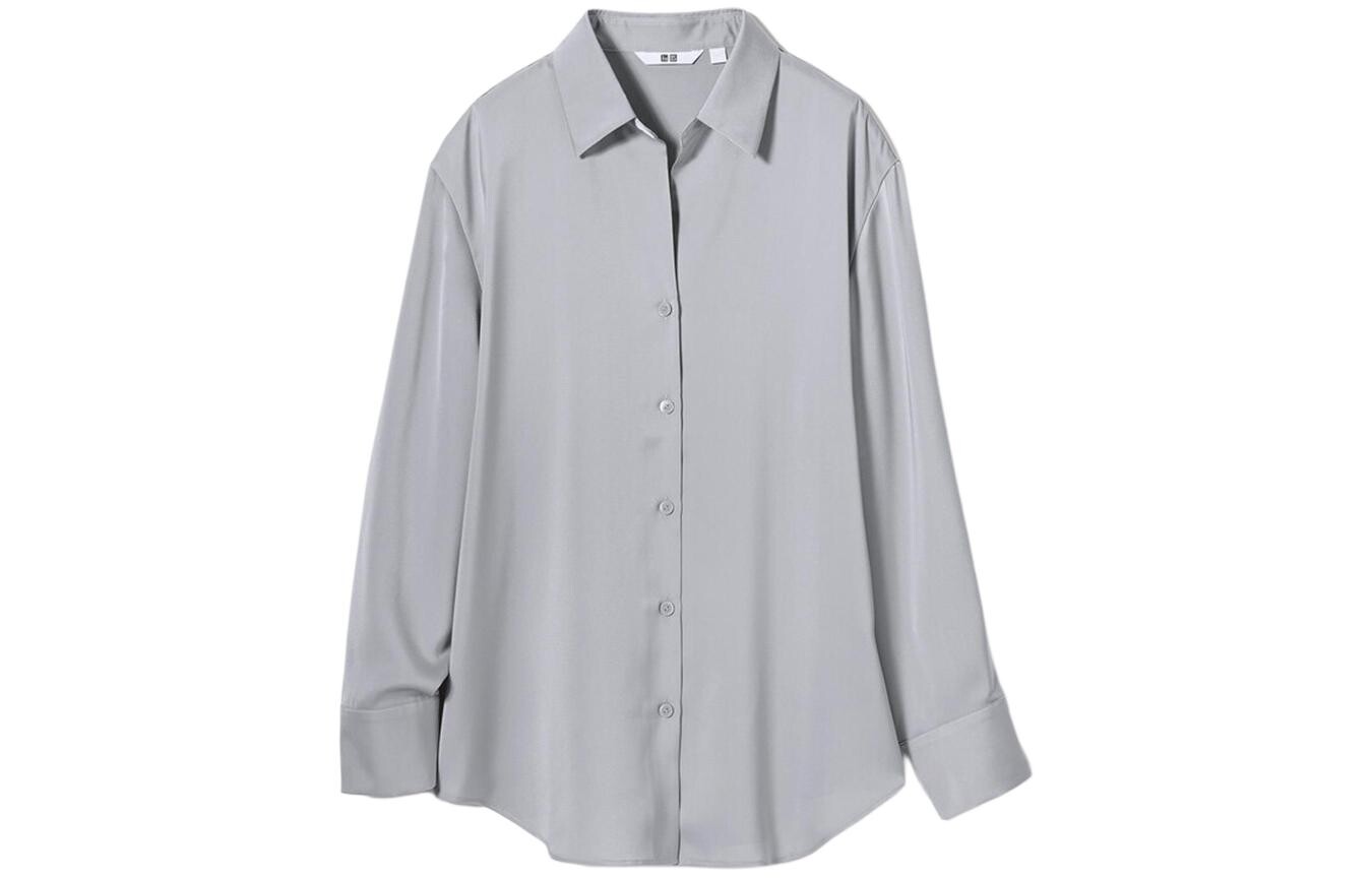 

Рубашка женская Uniqlo, серый