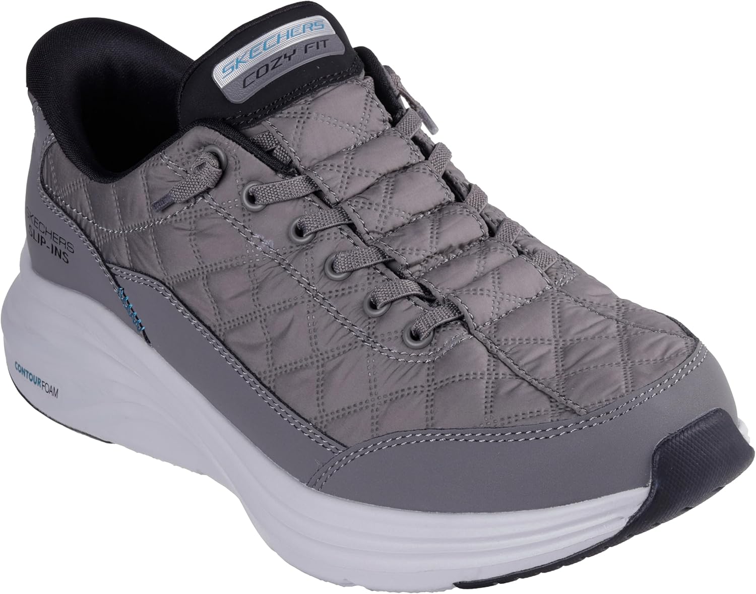 Мужские кроссовки Skechers Contour Foam Cozy Fit Hands Free Slip-in, черный/угольный — фото 4