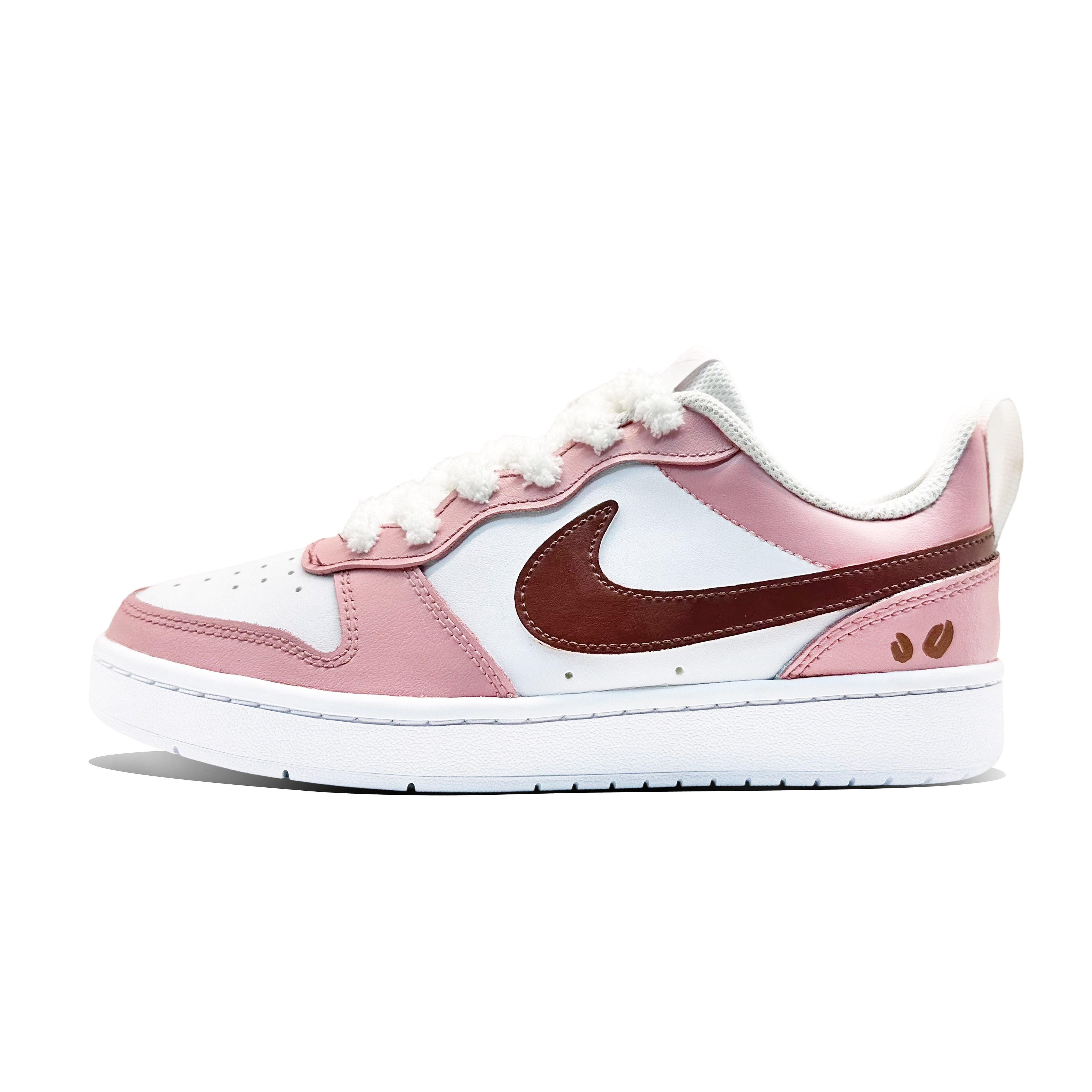 

Nike Детские кроссовки для скейтбординга Court Borough, розового, кофейного цвета, быстросохнущие, с низким верхом, для подростков