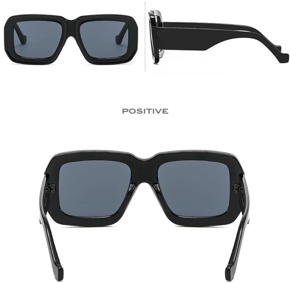 

Большие солнцезащитные очки в толстой оправе для женщин, ретро-очки, винтажные солнцезащитные очки с защитой от УФ-излучения UV400 generic, Black Green Tea