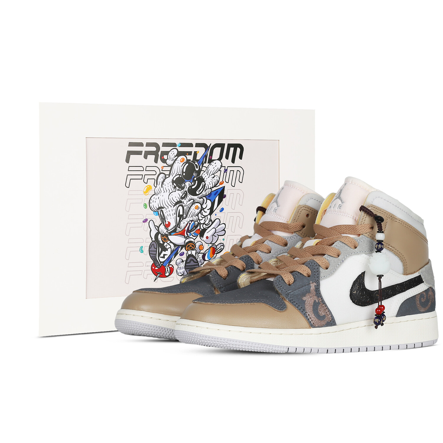 

Кроссовки Air Jordan 1 Vintage Basketball Shoes Women's Mid-Top Brown