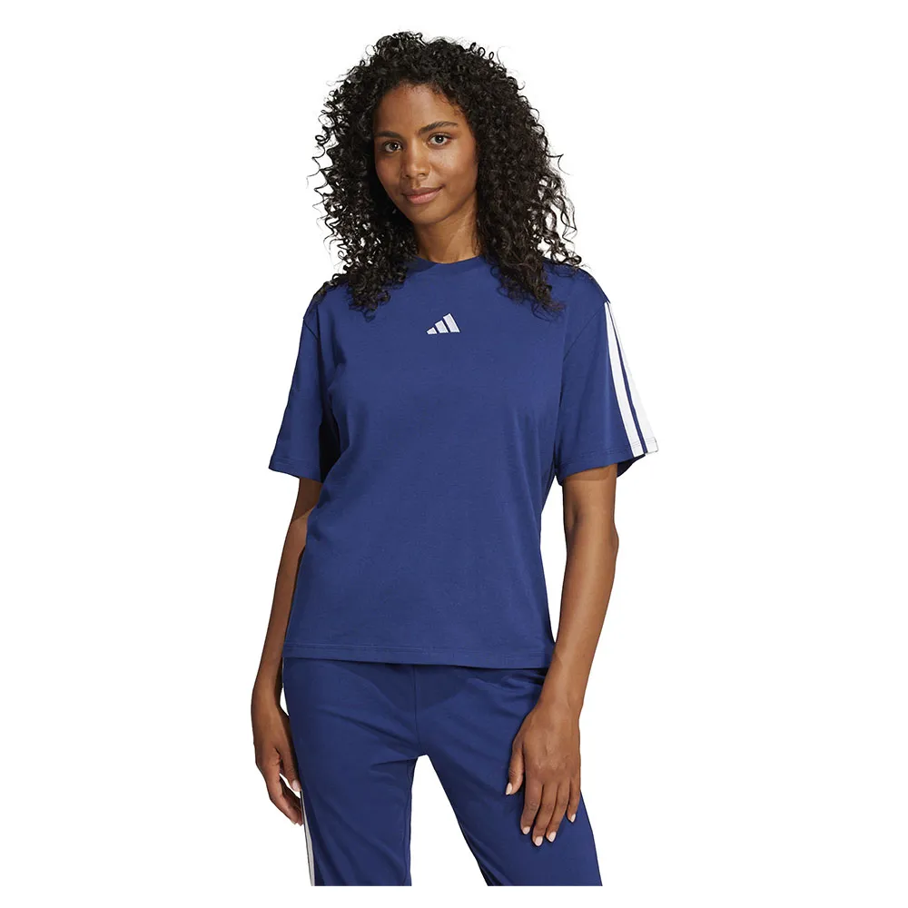 

Футболка adidas Essentials 3 Stripes Boyfriend, синий
