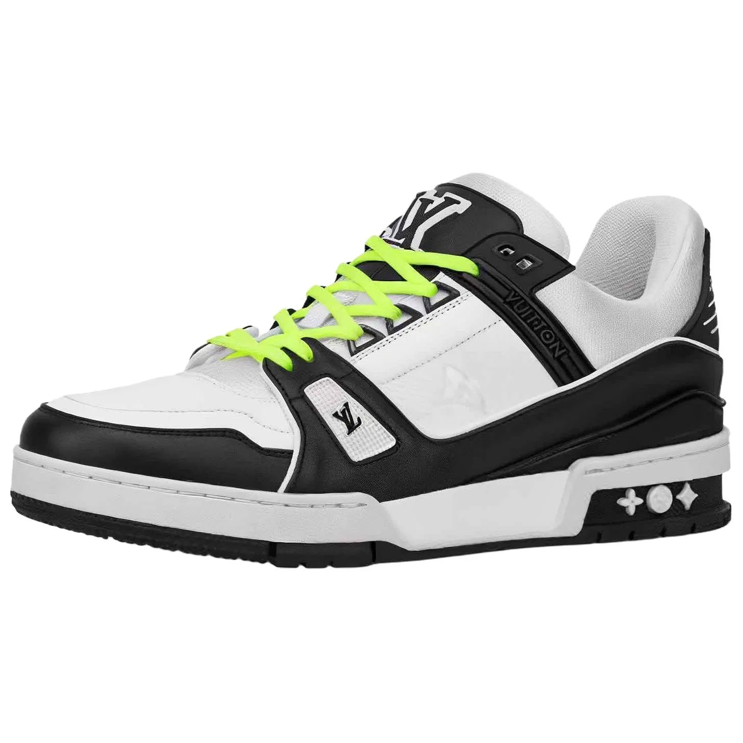 Кроссовки LV Trainer из кожи LOUIS VUITTON без коробки черные
