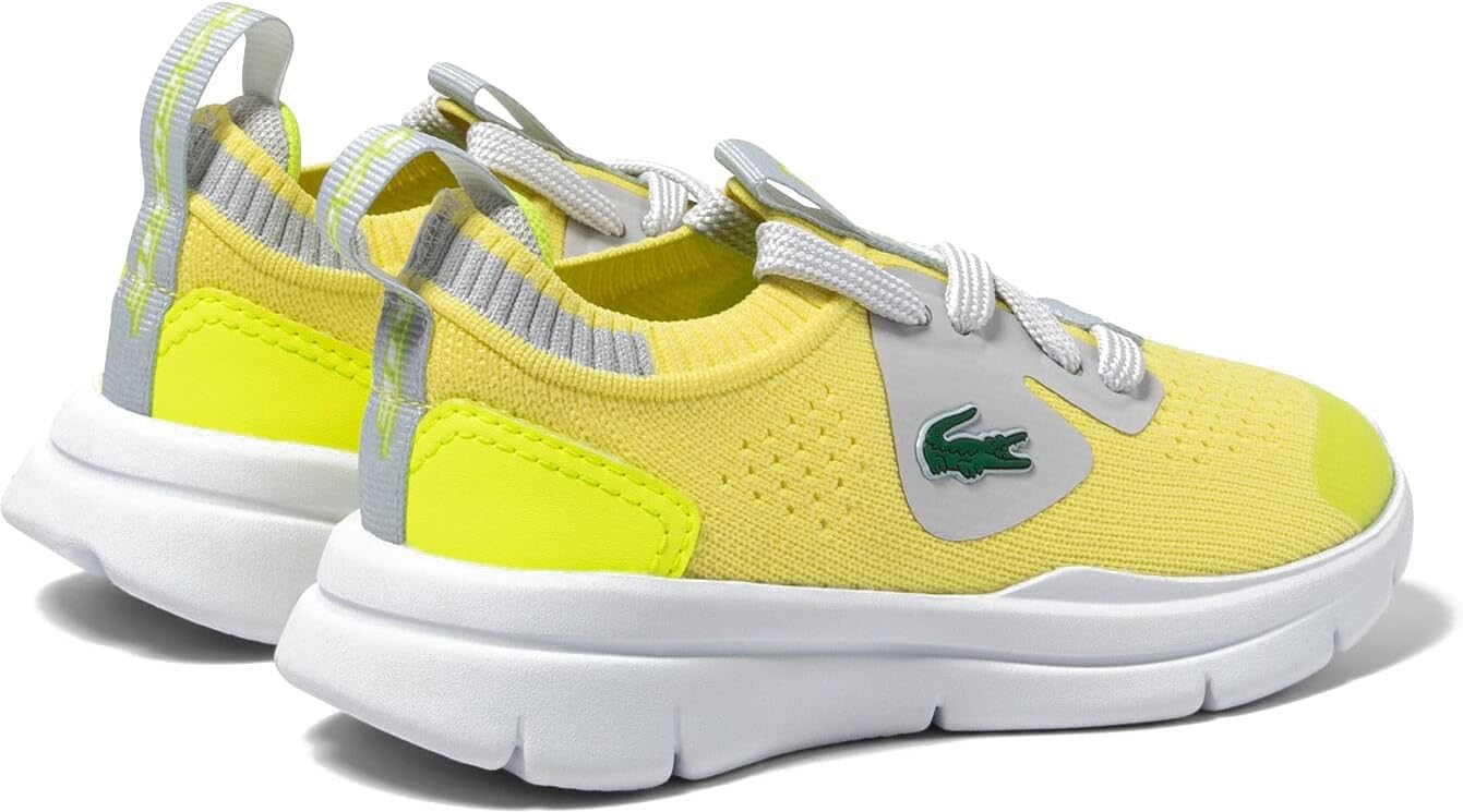 Детские кроссовки Lacoste Baby Neo Run Knit, желтый/серый/светло-серый — фото 2