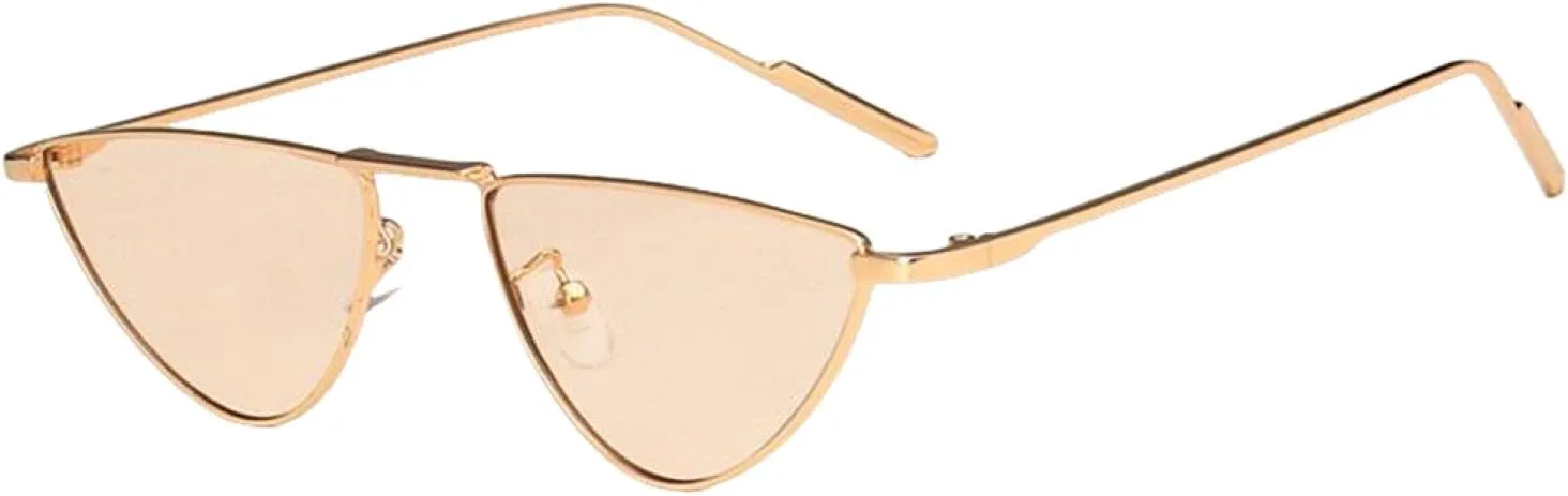 

Солнцезащитные очки «кошачий глаз», роскошные женские металлические солнцезащитные очки, модные очки с защитой от УФ-излучения UV400 TOIPASTN, Clear Tea Pink