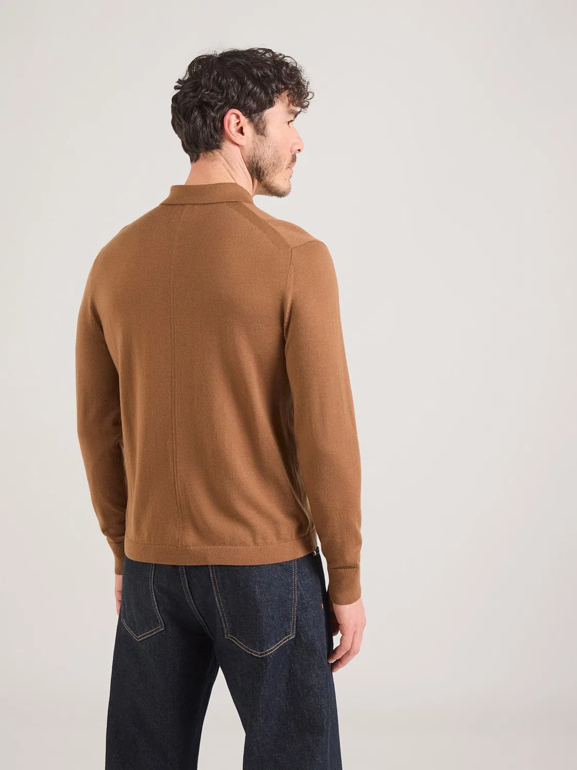 Свитер Calvin Klein Regular, коричневый — фото 3
