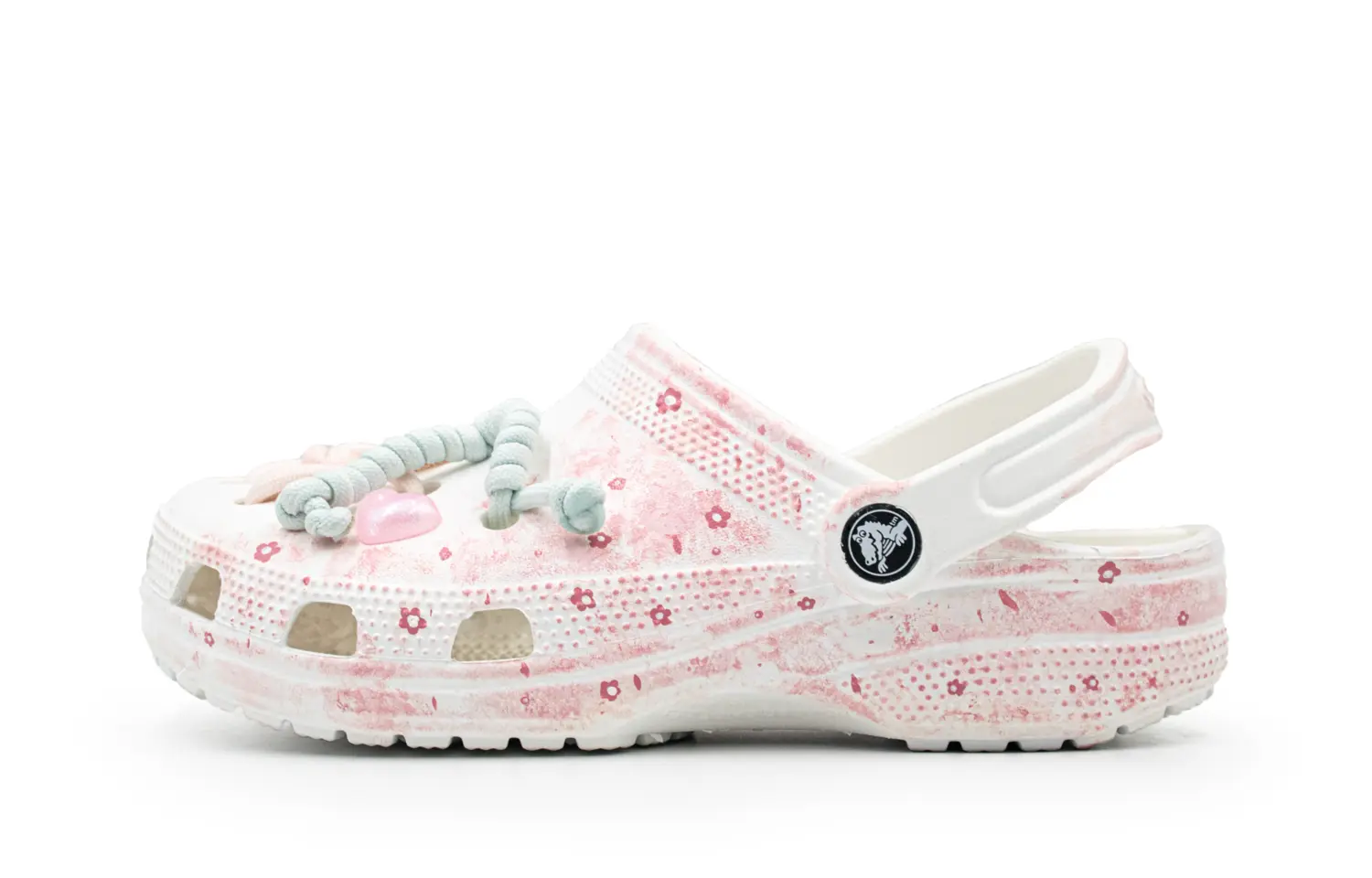 Crocs Классические сабо Flower Encounter Love Letter Clogs унисекс белого цвета