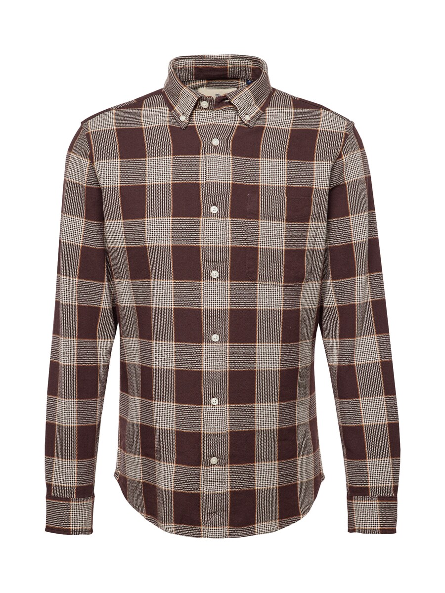 

Удобная рубашка на пуговицах JACK & JONES JPRBLUBROOK, цвет Umbra/Dark brown