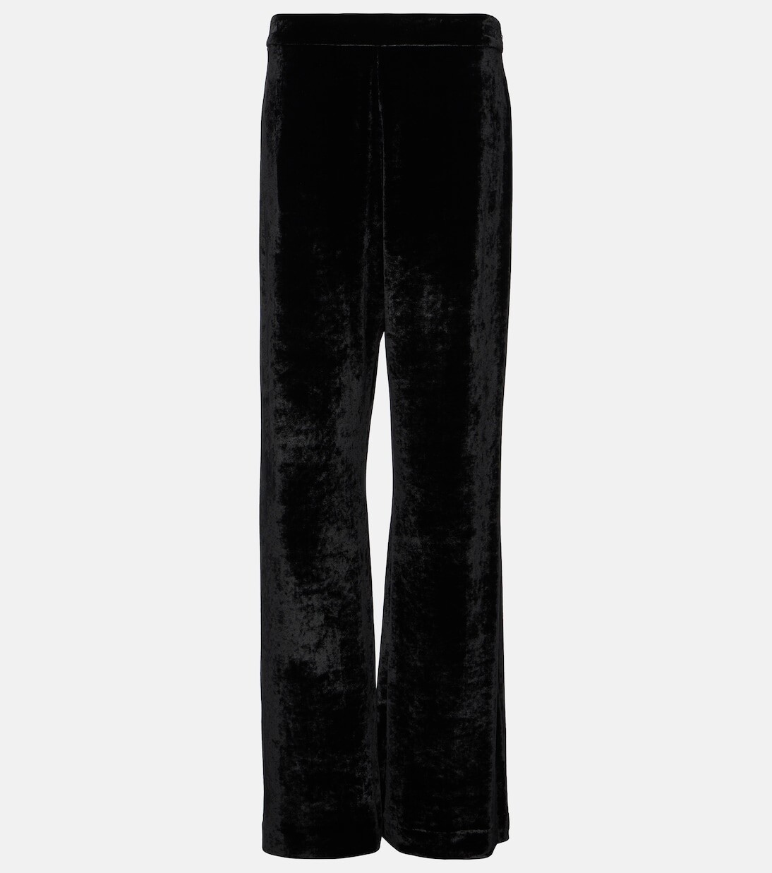 

Широкие бархатные брюки с высокой посадкой Jil Sander, черный
