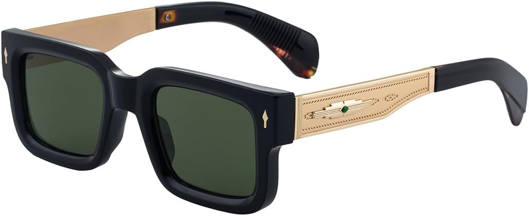 

Мужские солнцезащитные очки в стиле ретро квадратной формы высокого класса - европейский и американский дизайн, устойчивые к УФ-излучению, для активного отдыха - 5 GJKTFNJIF, 5