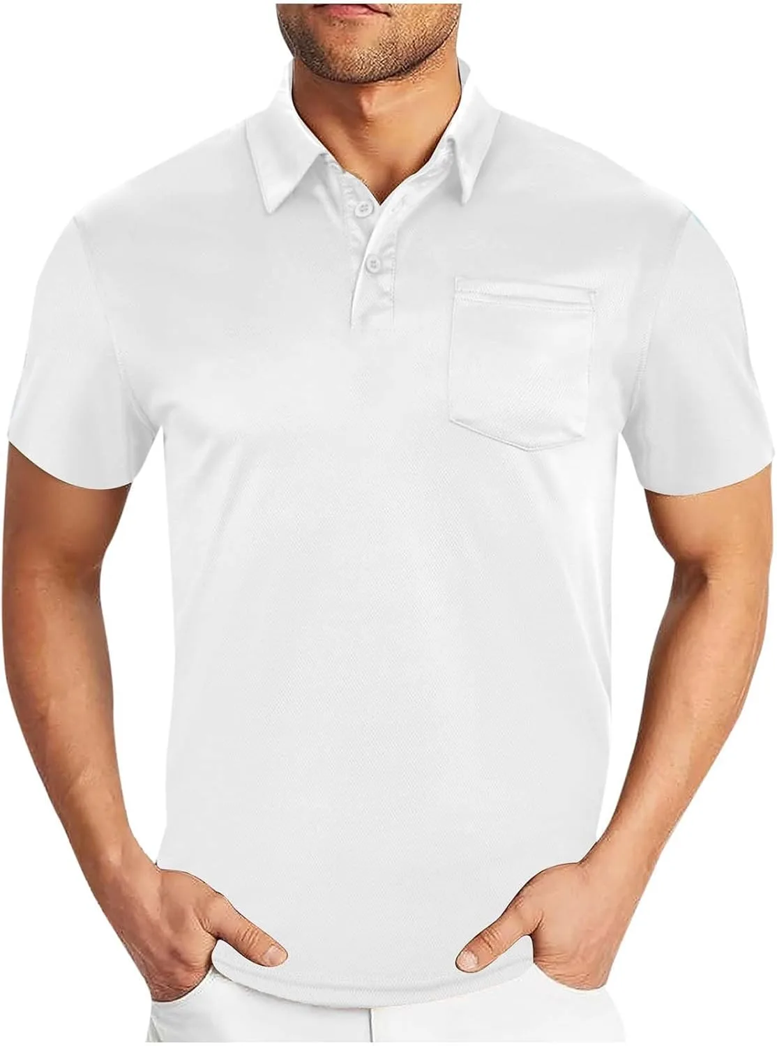 

Мужская поло с коротким рукавом Performance Moisture Wicking для гольфа и тенниса NATHGAM