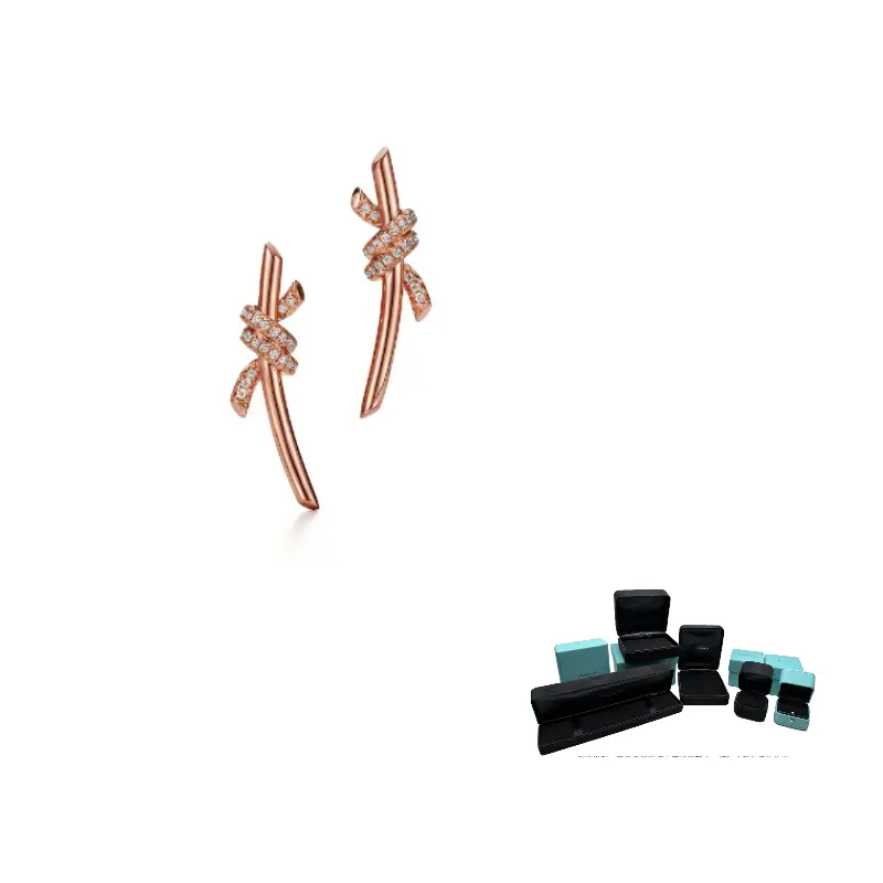 

TIFFANY & CO. Серьги-гвоздики из коллекции Knot Collection розового золота для женщин