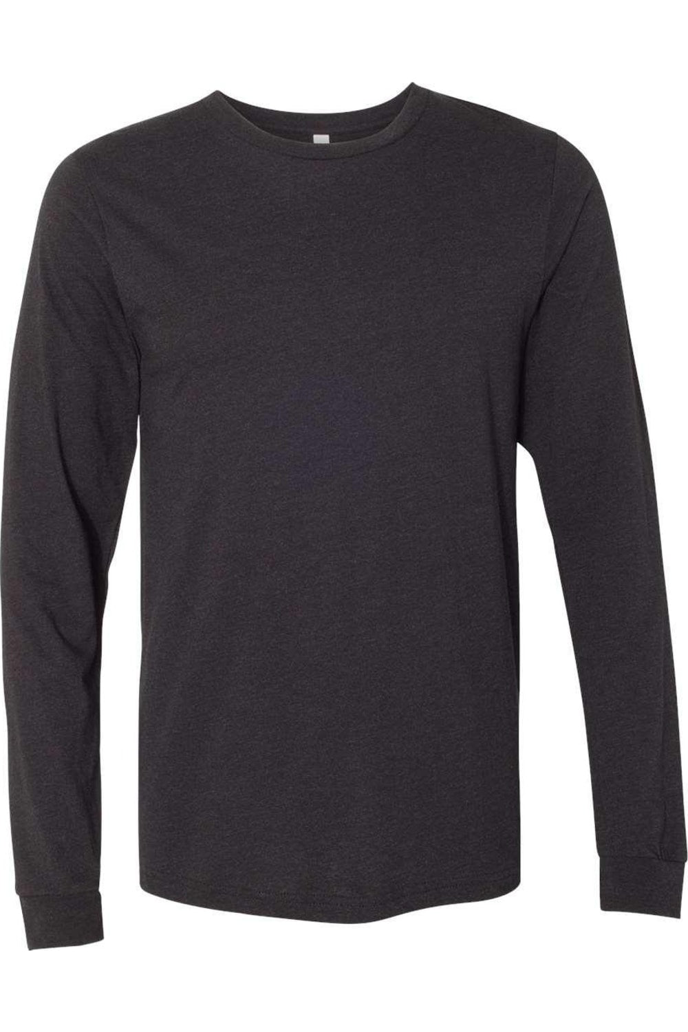 

Футболка с длинным рукавом BELLA + CANVAS Heather CVC, цвет black heather