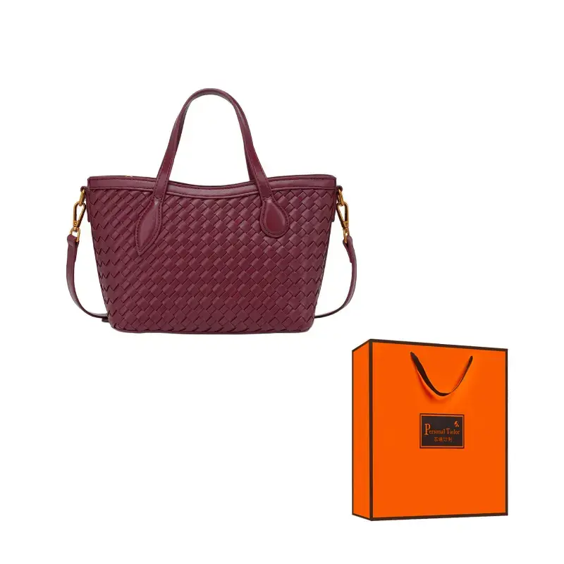 

PAYOT Сумка-шоппер из искусственной кожи, шоппинг-сумка, женская повседневная сумка burgundy/brown/ecru/black