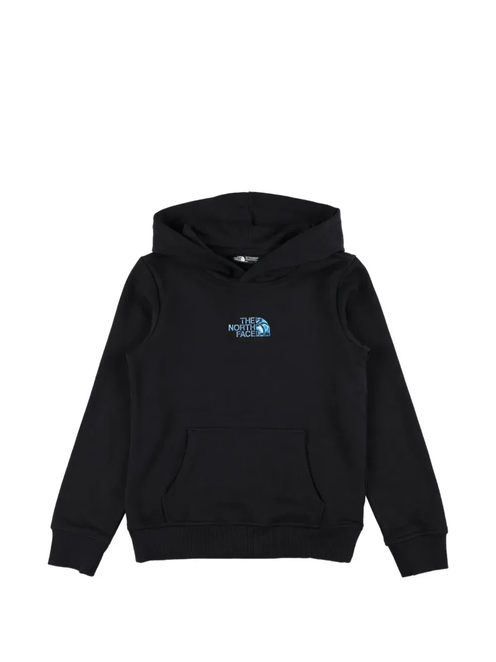 Флисовое худи с логотипом The North Face Kids, черный