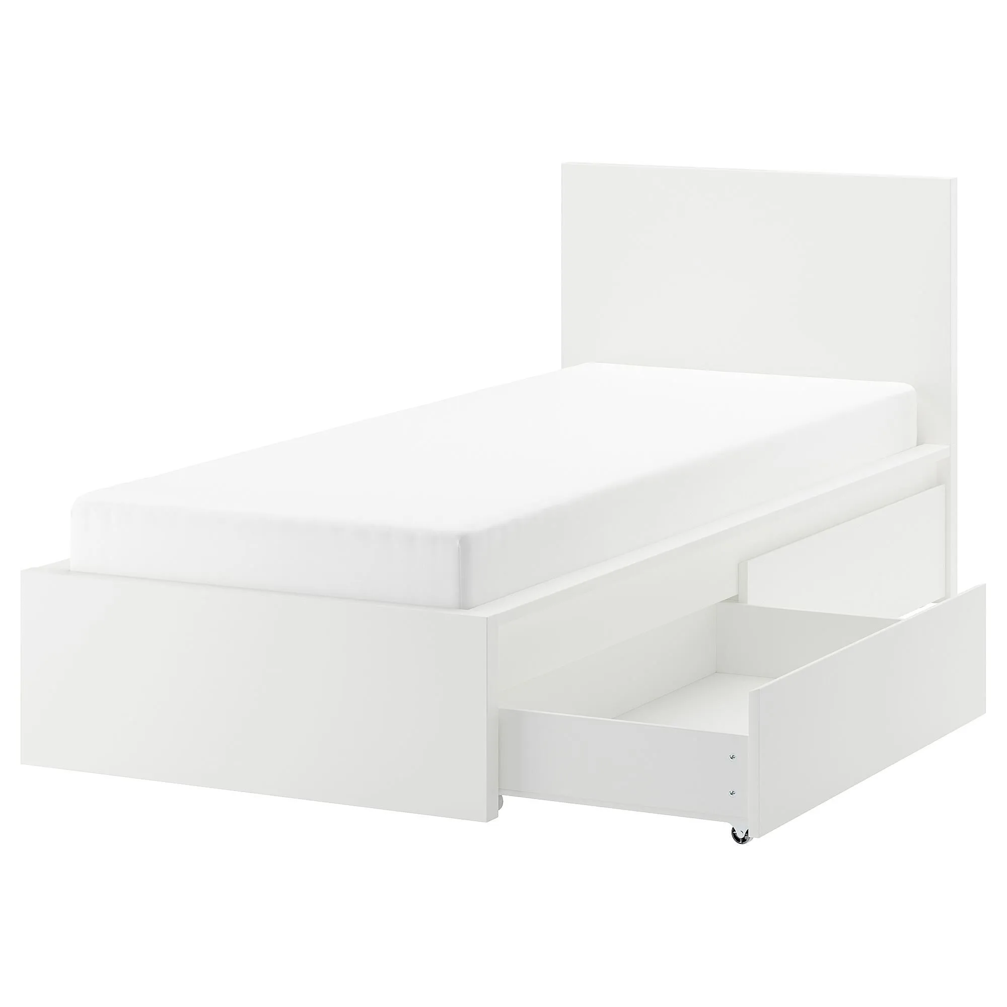 

Основание односпальной кровати, белое, 90х200 см, с 2 ящиками MALM/LURÖY IKEA