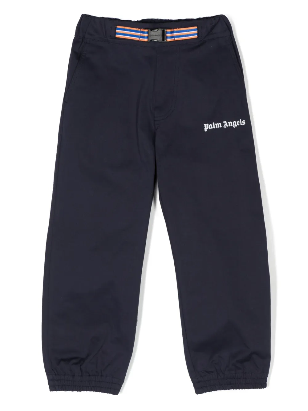 

Брюки с поясом и логотипом Palm Angels Kids, синий