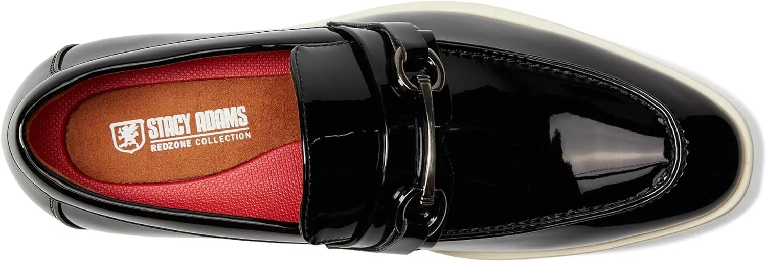 Мужские лоферы Stacy Adams Slayton Moc Toe Slip On, Black (Black Varnish) — фото 2