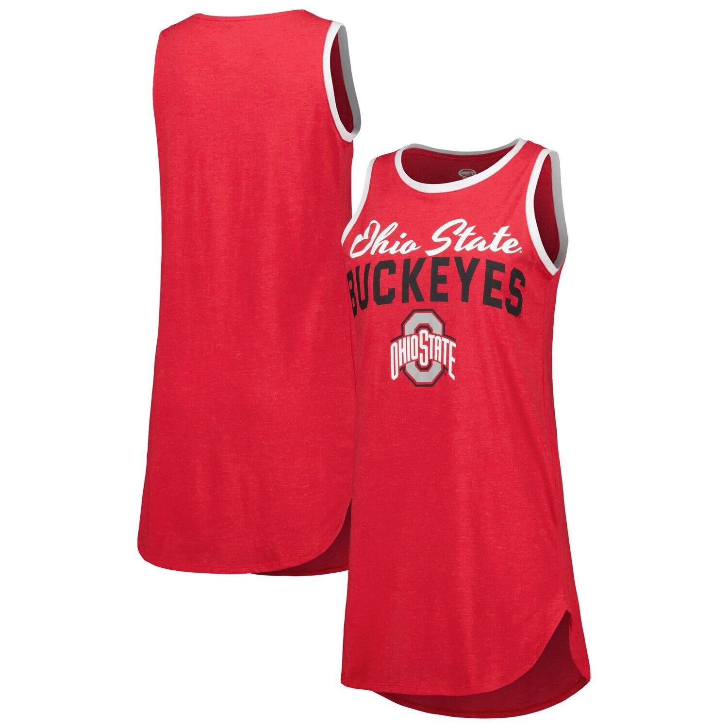 

Женская ночная рубашка на бретельках Concepts Sport Scarlet Ohio State Buckeyes