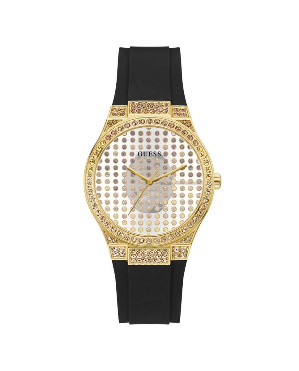 

Женские часы Radiance GW0482L1 из стали и черного ремешка Guess, черный