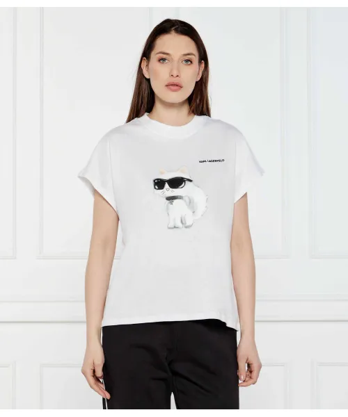 

Футболка с иконкой акварелью Loose fit Karl Lagerfeld, белый
