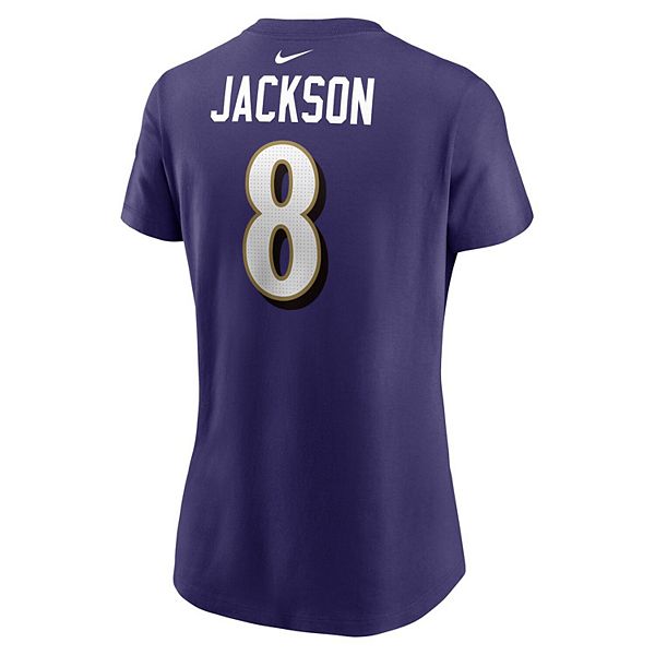 Футболка Baltimore Ravens с именем и номером Ламара Джексона, женская, фиолетовая Nike — фото 4