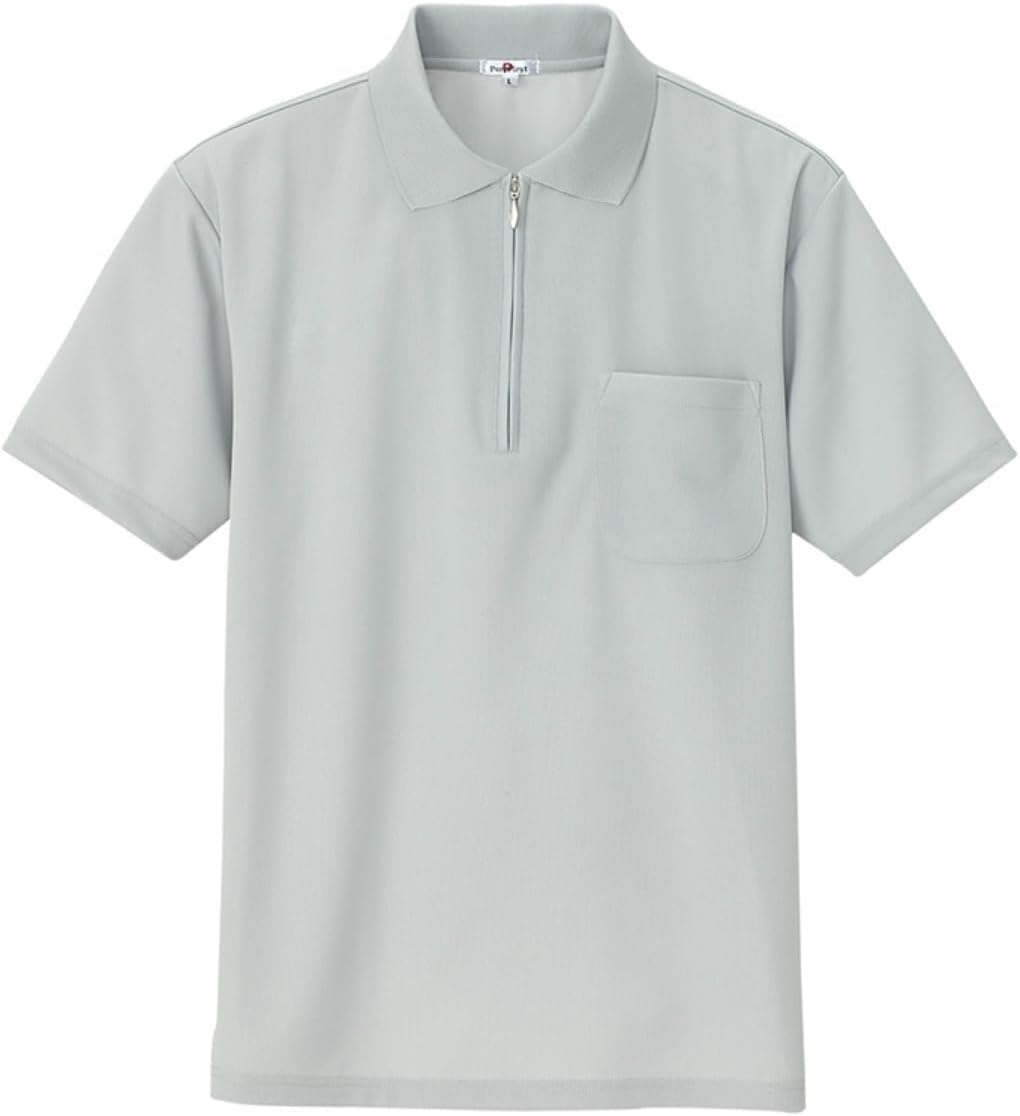 

Футболка-поло Aitos #AZ-10581 с коротким рукавом и застежкой-молнией, быстросохнущая (обеспечивающая прохладу и комфорт) Aitoz, серый