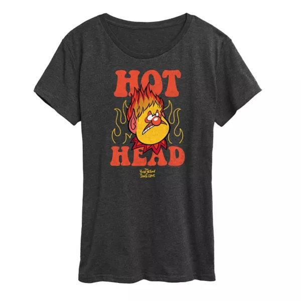 

Женская футболка с принтом Heat Miser "Горячая голова" из мультфильма "Год без Санта-Клауса" Licensed Character, серый