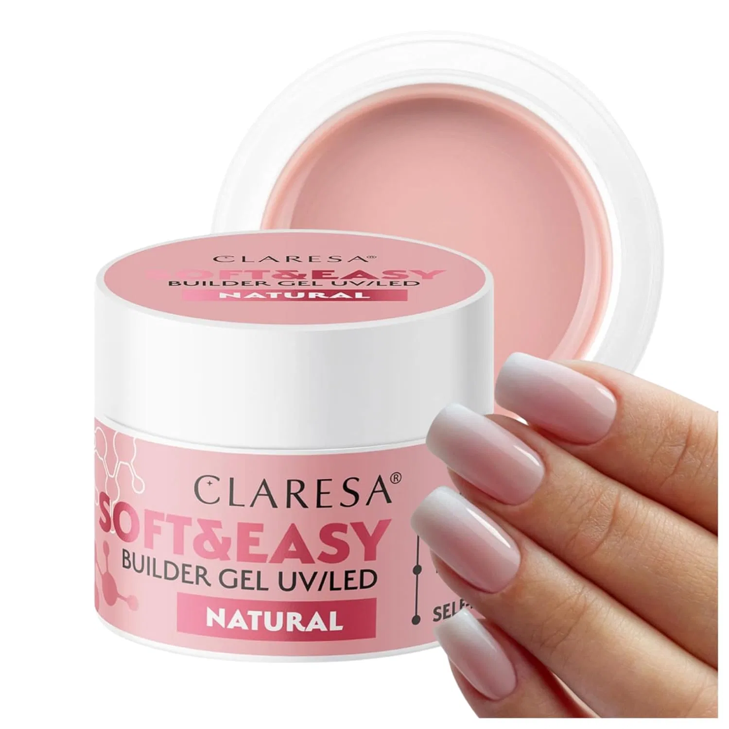 Гель для наращивания Claresa Soft & Easy Builder Gel Natural 90 г Claresa
