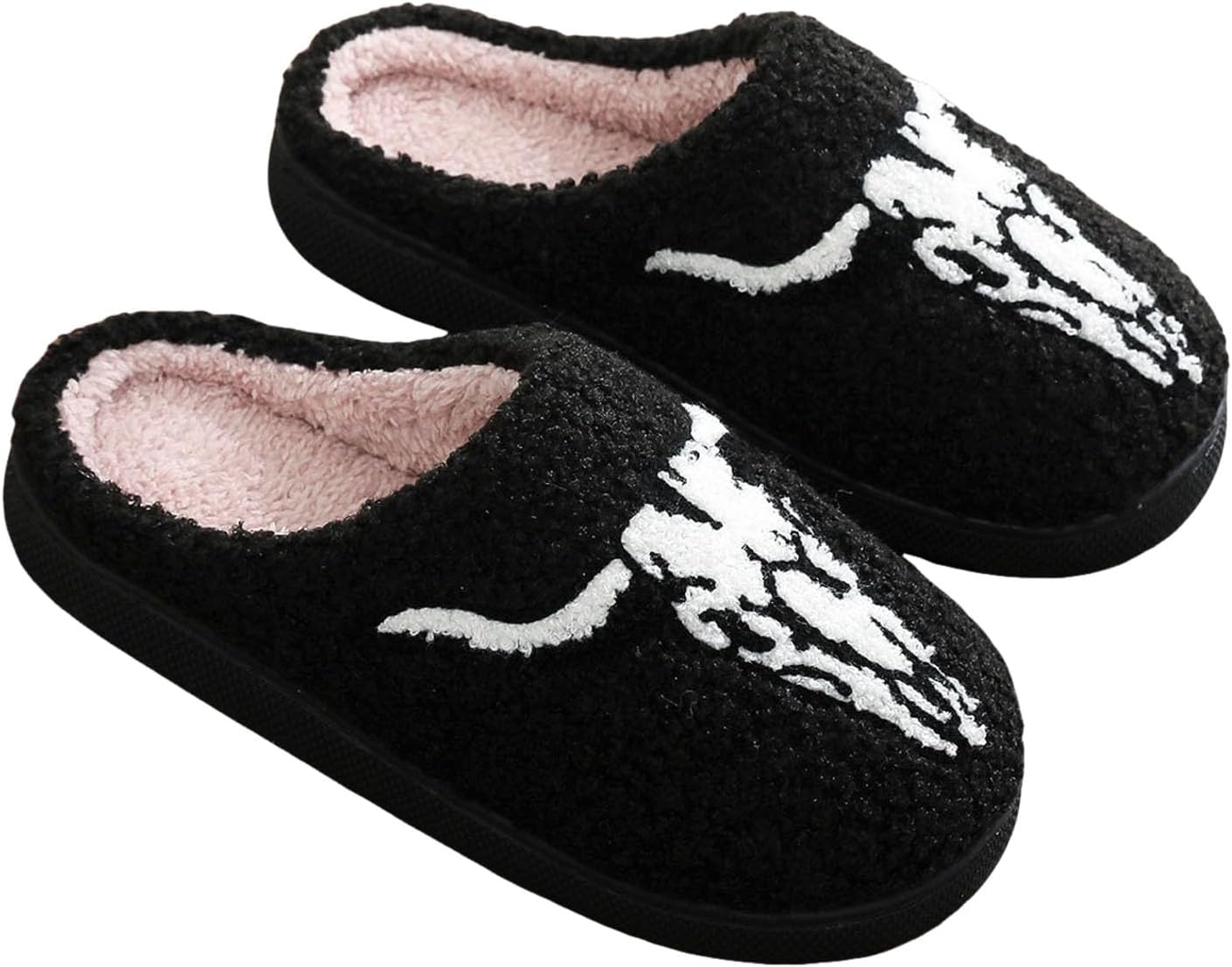 

Домашние тапочки на Хэллоуин 2025 года из пеноматериала с эффектом памяти, нескользящие, мягкие, теплые, пушистые, для дома и улицы, милые осенние тапочки для женщин и мужчин Generic, черный