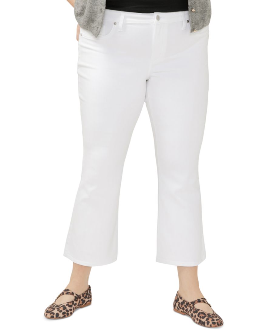 

Джинсы Suki Plus Size со средней посадкой, облегающим силуэтом и расклешенной юбкой Silver Jeans Co, White