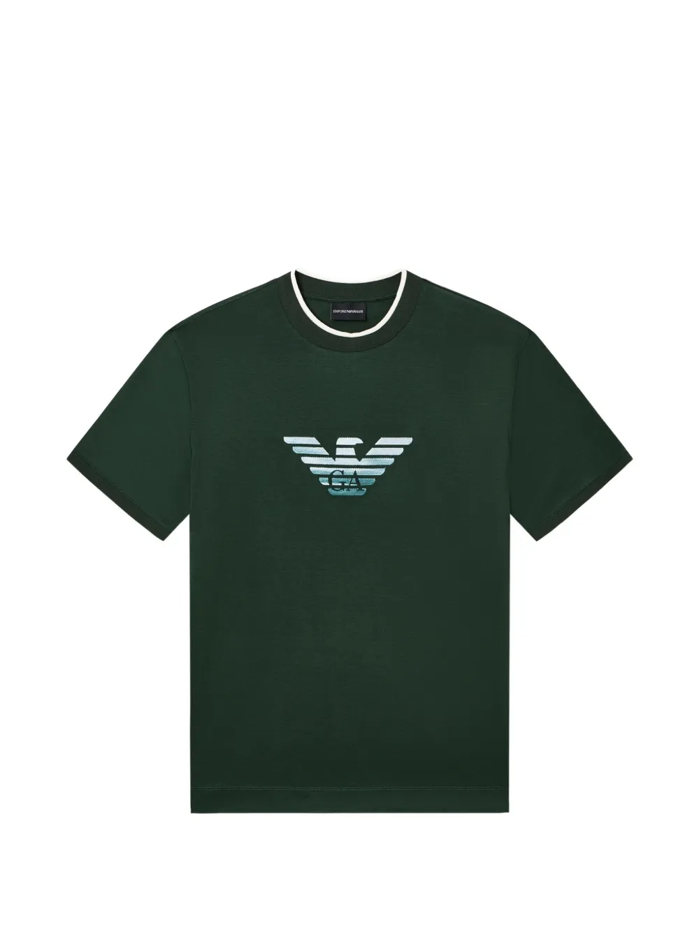 

Футболка с круглым вырезом и логотипом Emporio Armani, зеленый