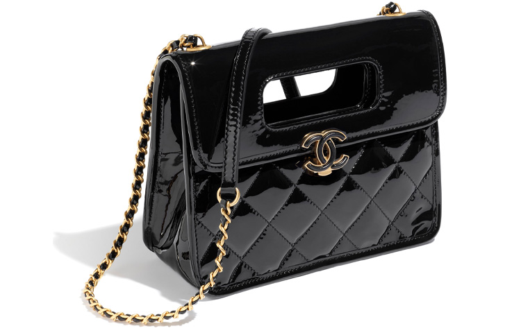 Кожаная мини-сумка через плечо CHANEL черная — фото 3