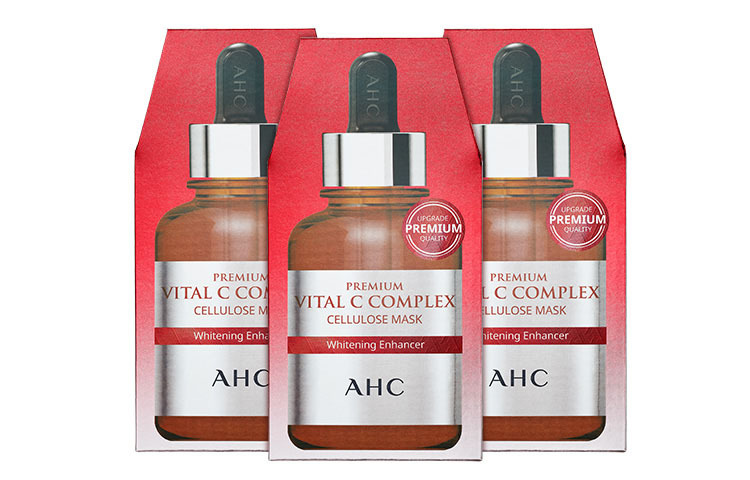 

AHC Vitamin C осветляющая маска для лица для выравнивания тона кожи, осветление темных пятен, увлажнение 1 коробка/2 коробки/3 коробки A.H.C