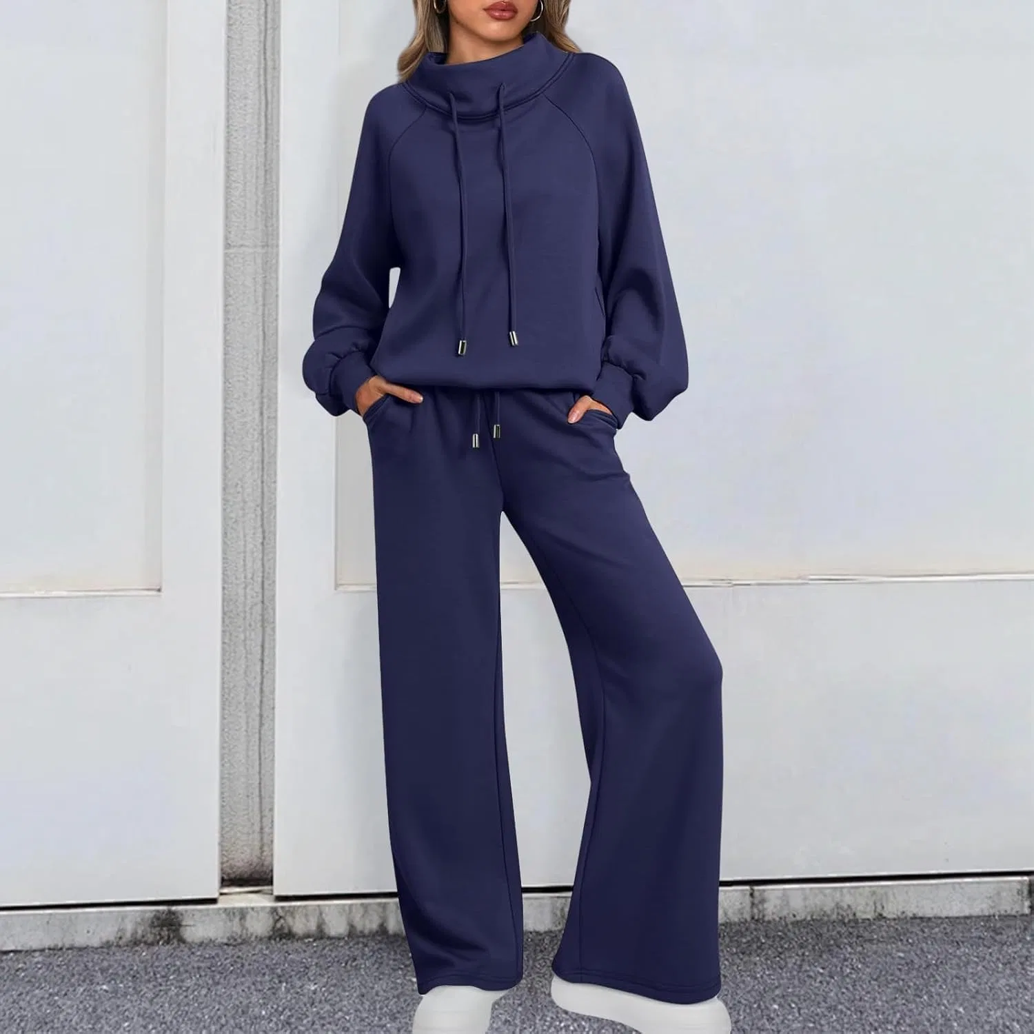 Женский спортивный костюм 2 предмета, трикотажный, Navy