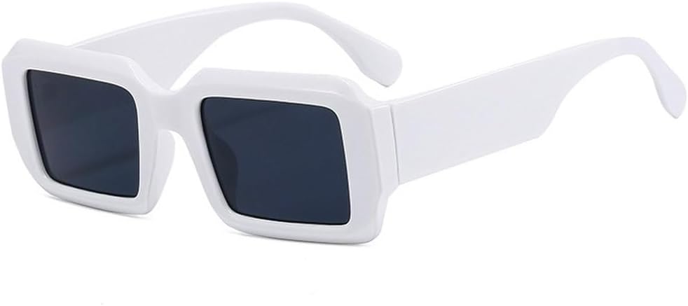 

Винтажные квадратные женские солнцезащитные очки UV400, модные очки с контрастными цветами, мужские трендовые солнцезащитные очки в стиле панк с градиентом SKFGNX, White Grey