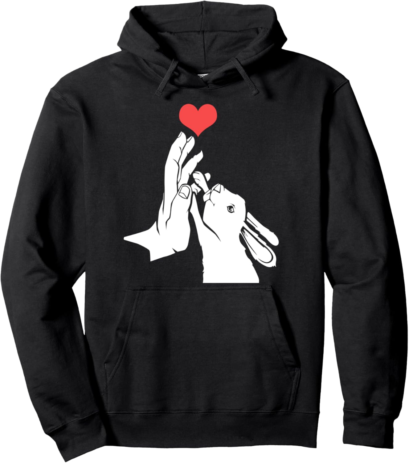 

Кролик - Я ЛЮБЛЮ СВОЕГО ЗАЯЦКА - Худи, черный (black 19-3911tcx), размер S Funnybunny - Designs For Rabbit Owners