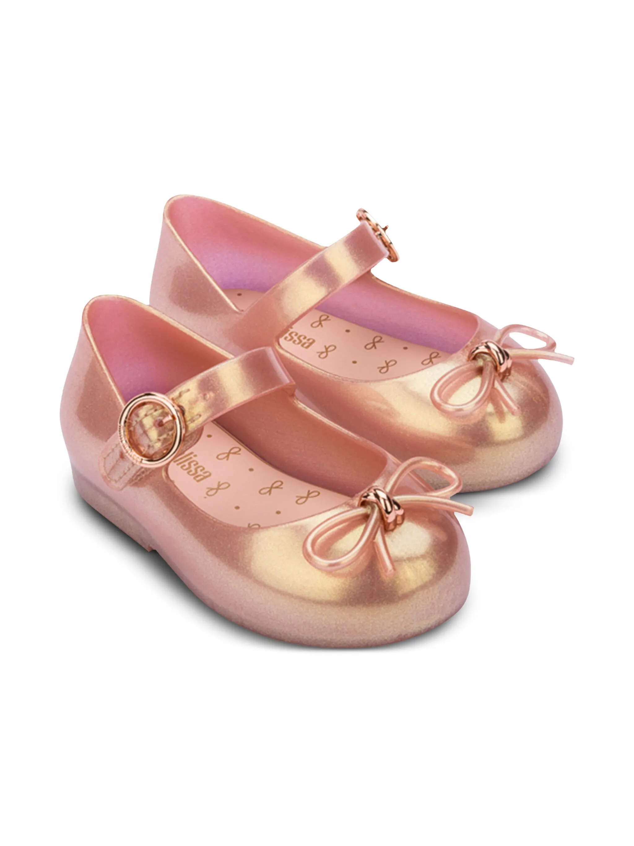 

Балетки с бантом Mini Melissa, золотистый