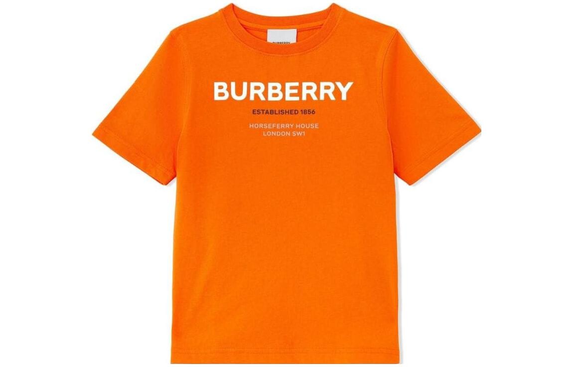 

Детская футболка Burberry, оранжевый